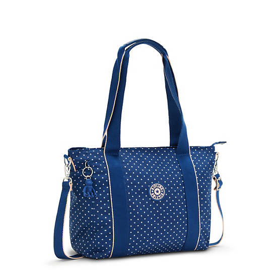 Kipling Asseni Small Printed Tote Çanta Mavi | TR 1748KO